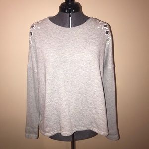 Grey American Eagle Sweatshirt Top W/ Cutouts